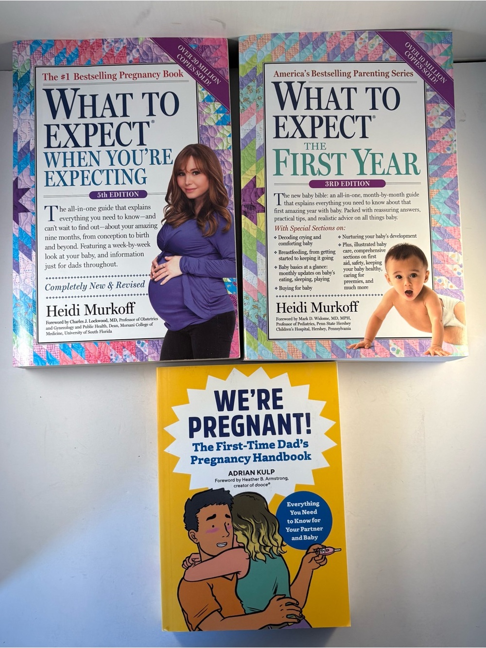 3 Pregnancy & Parenting Books - What to Expect 5th Ed,‎ First Year, Dad Handbook